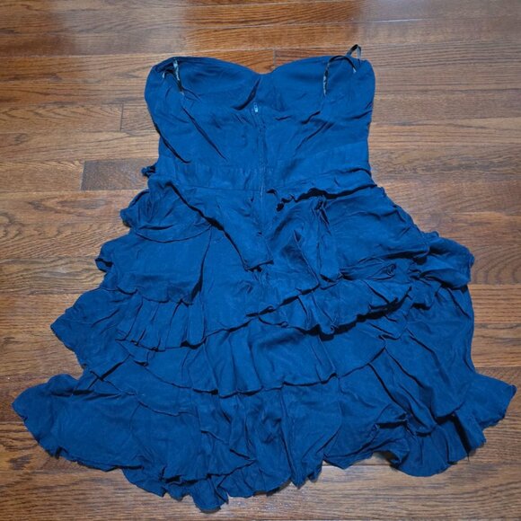Royal Blue Ruffle Dress - Picture 2 of 2
